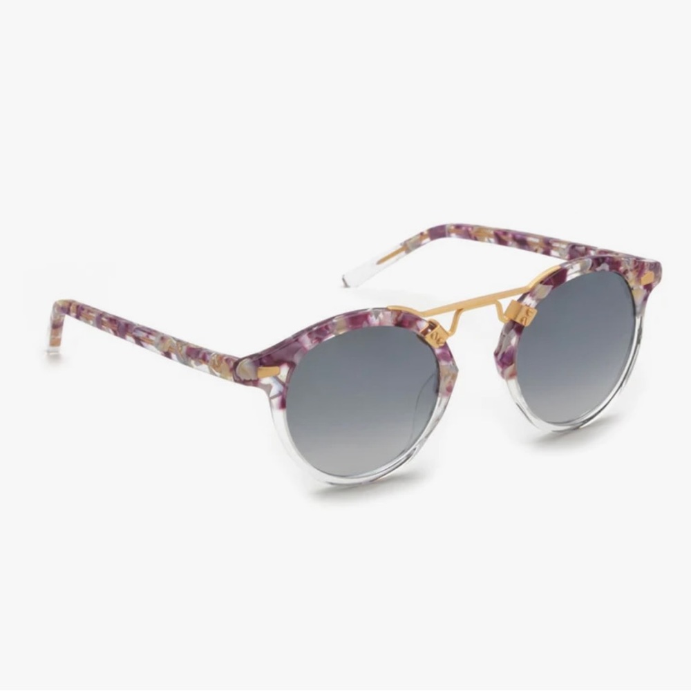 SOLD. NWT - KREWE St. Louis Mirrored sunglasses - Neptune to Crystal 24K